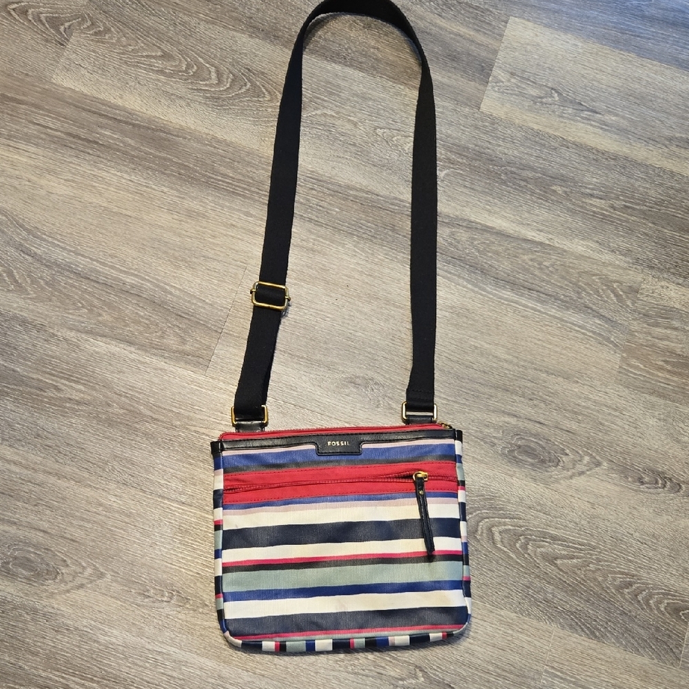 Fossil Striped Crossbody Bag
